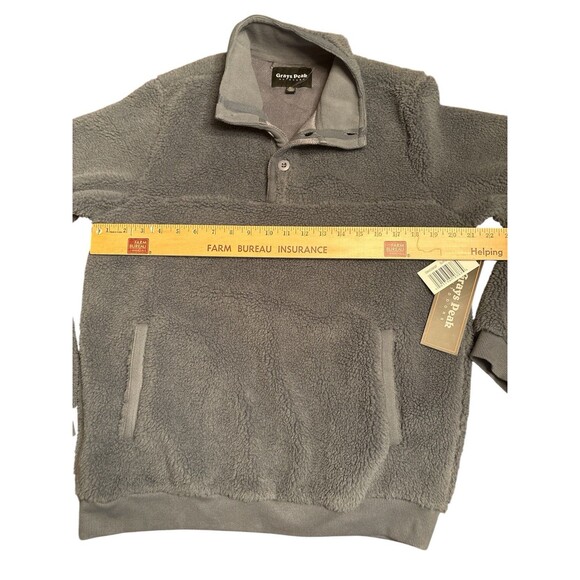 Grays Peak Outdoors Men's  Slate 1/4 Button Pullover Fuzzy Fleece Size S NWT - Picture 4 of 10